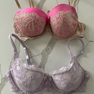 2 Victoria’s Secret bras 34C Demi Body by Victoria